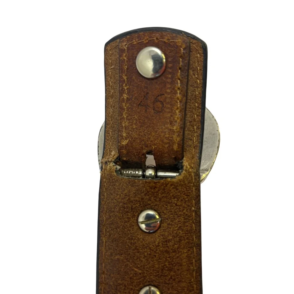 Nocona Mens Tan Leather Western Basketweave‎ Star Concho Belt 46 N2491844